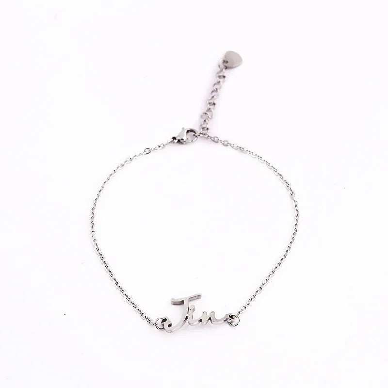 Kpop Member Name Titanium Steel Bracelet