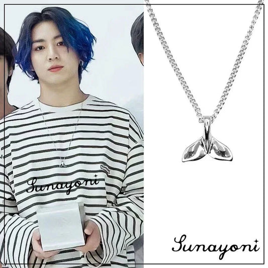 JungKook Inspired Same Whale Tail Necklace