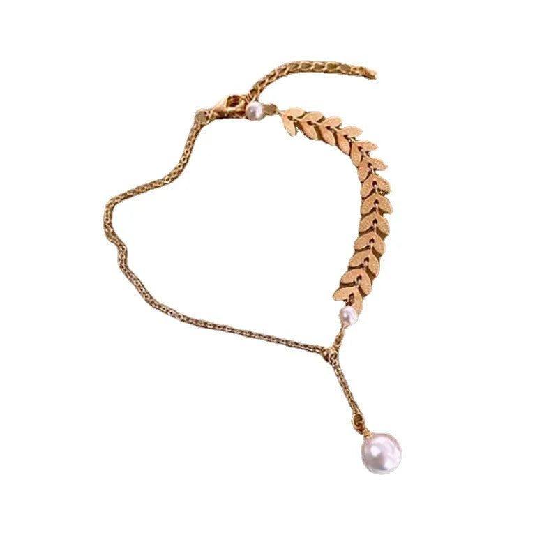 BTS Inspired Wheat Pearl Bracelet